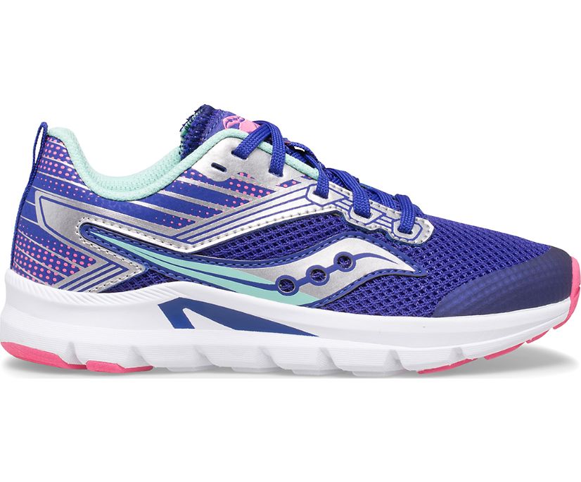 Tenis Saucony Axon Niños Azules Plateados | México 830BEXC
